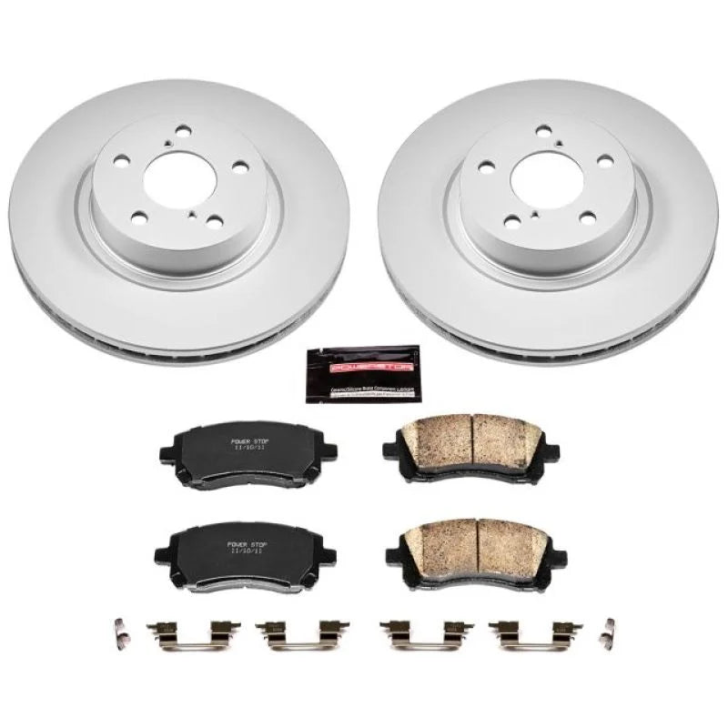 PowerStop Z17 Evolution Geomet Coated Brake Kit fits 1998-2002 Subaru Forester / 1998-2001 Subaru Impreza / 1997-2002 Suba...