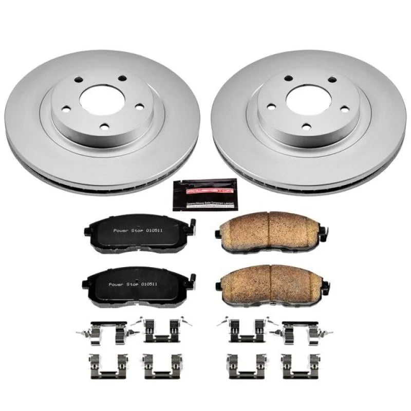 PowerStop Z17 Evolution Geomet Coated Brake Kit fits 2002-2004 Infiniti I35 / 2002-2006 Nissan Altima / 2002-2006 Nissan A...