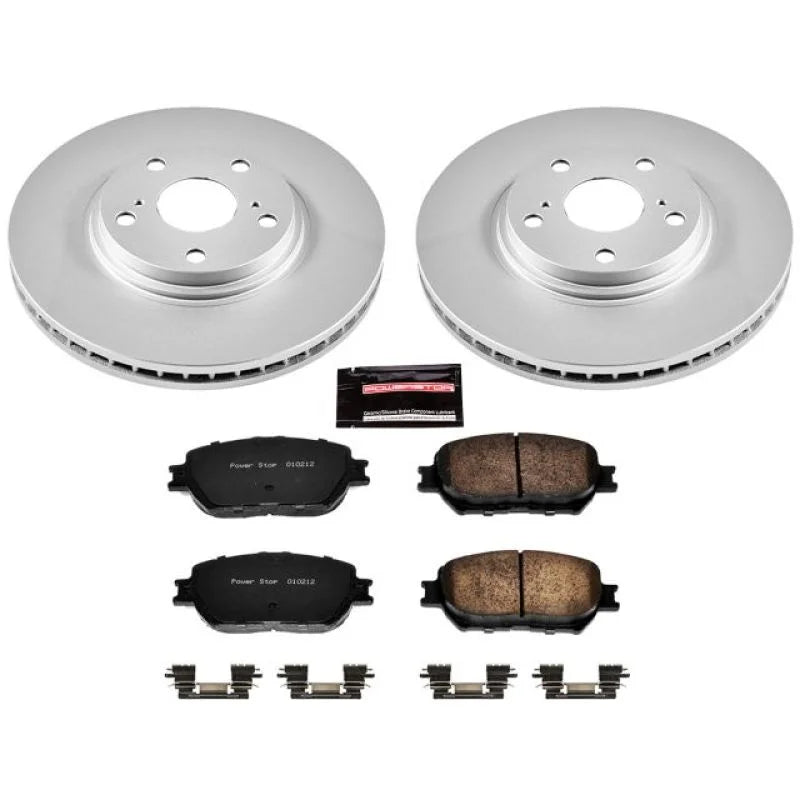 PowerStop Z17 Evolution Geomet Coated Brake Kit fits 2002-2004 Toyota Camry LE - Main Product View