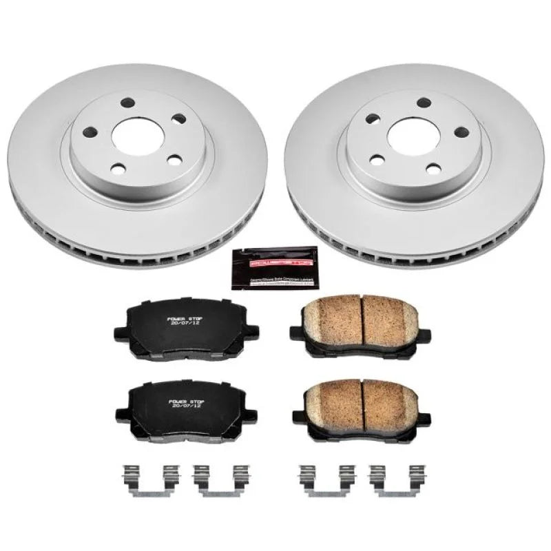 PowerStop Z17 Evolution Geomet Coated Front Brake Kit fits 2003-2008 Pontiac Vibe / 2003-2006 Pontiac Vibe GT / 2003-2008 ...