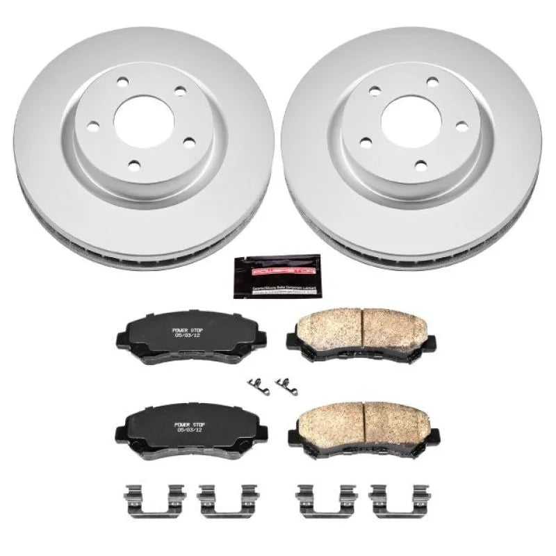 PowerStop Z17 Evolution Geomet Coated Front Brake Kit fits 2008-2015 Nissan Rogue / Rogue Select - Main Product View
