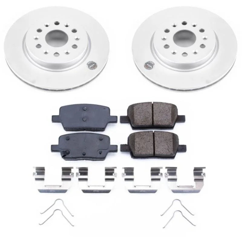 PowerStop Z17 Geomet Coated Brake Kit fits 2018-2020 Buick Enclave / 2017-2020 Cadillac XT5 / 2020 Cadillac XT6 / 2019 Che...