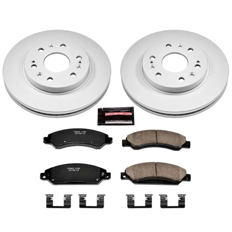 PowerStop Z17 Geomet Coated Front Brake Kit fits 2007 2008 Cadillac Escalade / 2008 Cadillac Escalade PLATINUM / 2007 2008...