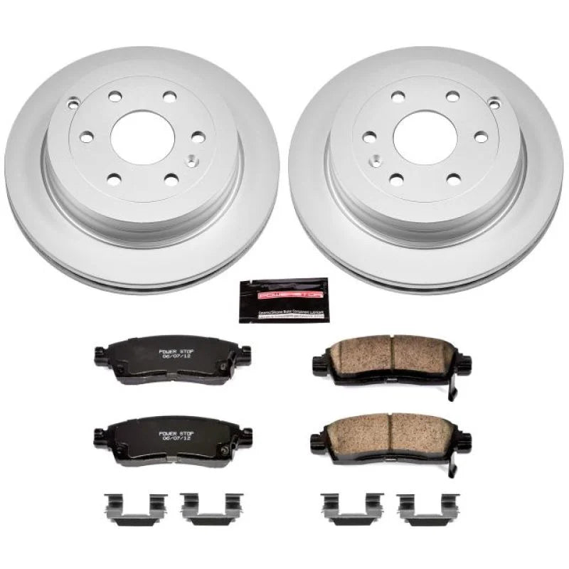 PowerStop Z17 Geomet Coated Rear Brake Kit fits 2012 Buick Enclave / 2008-2011 Buick Enclave CX / 2014-2017 Buick Enclave ...
