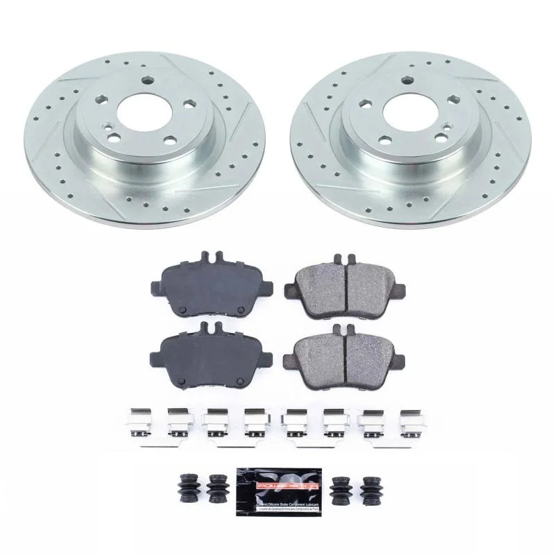 PowerStop Z23 Brake Kit fits 2017-2019 Infiniti QX30 / 2014 2015 Mercedes-Benz B Electric / 2016 2017 Mercedes-Benz B250E ...