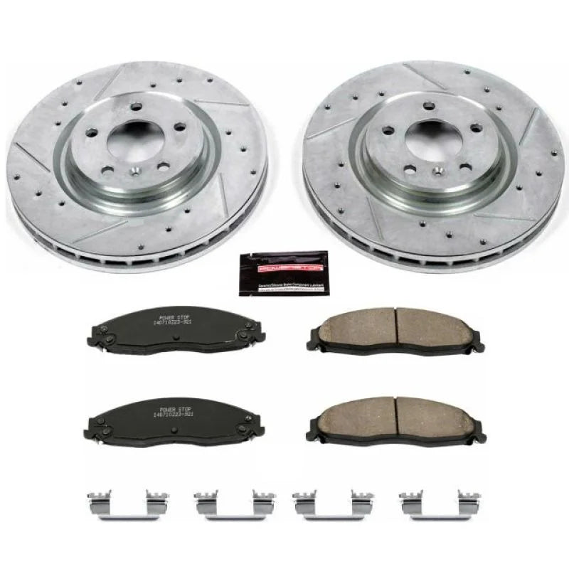 PowerStop Z23 Evolution Sport Brake Kit Front fits 2005-2008 Pontiac Grand Prix GXP - Main Product View