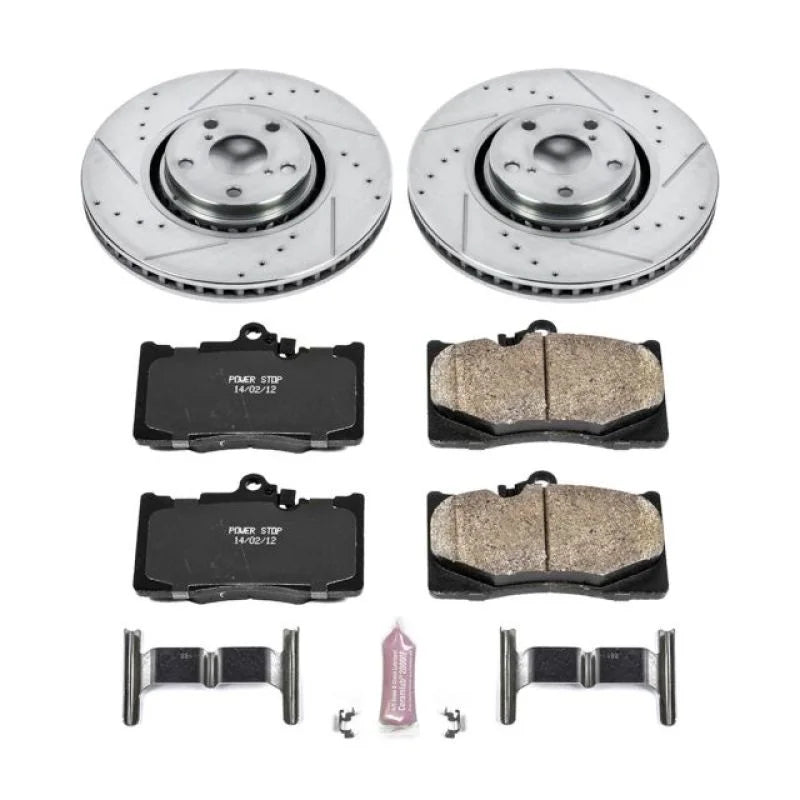 PowerStop Z23 Evolution Sport Brake Kit Front fits 2007-2011 Lexus GS350 - Main Product View