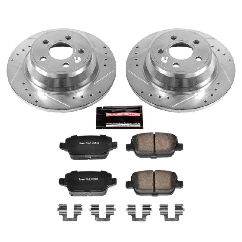 PowerStop Z23 Evolution Sport Brake Kit Rear fits 2007-2011 Volvo S80 3.2 / 2011 Volvo S80 T6 - Main Product View