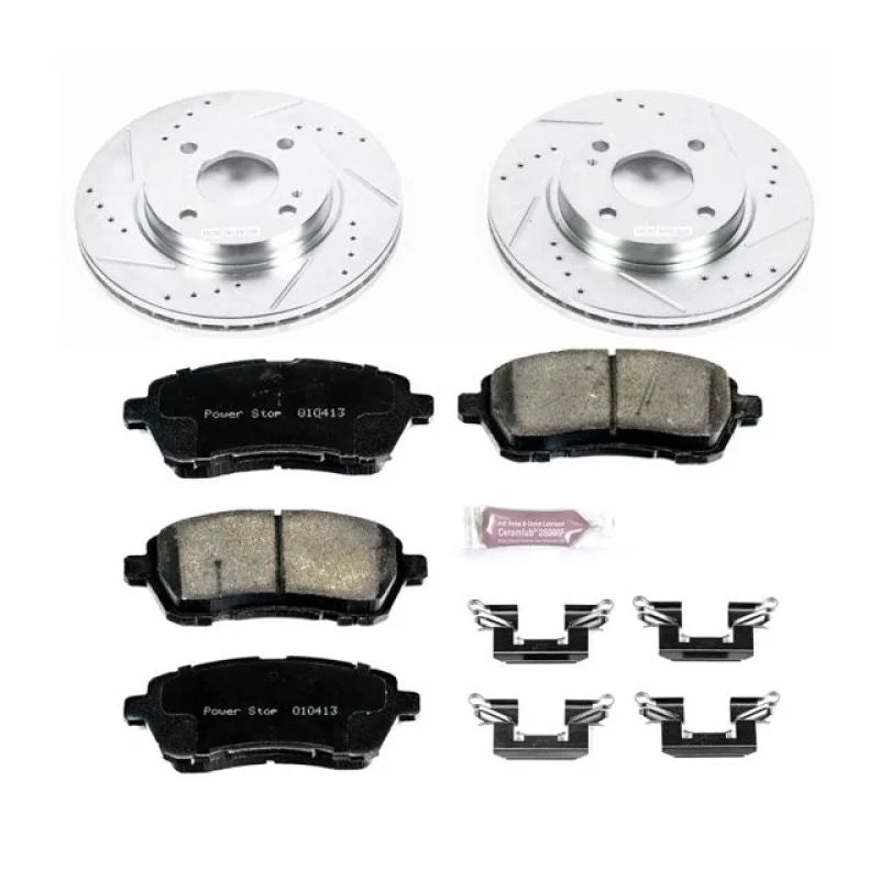 PowerStop Z23 Evolution Sport Brake Kit fits 2011-2019 Ford Fiesta - Main Product View