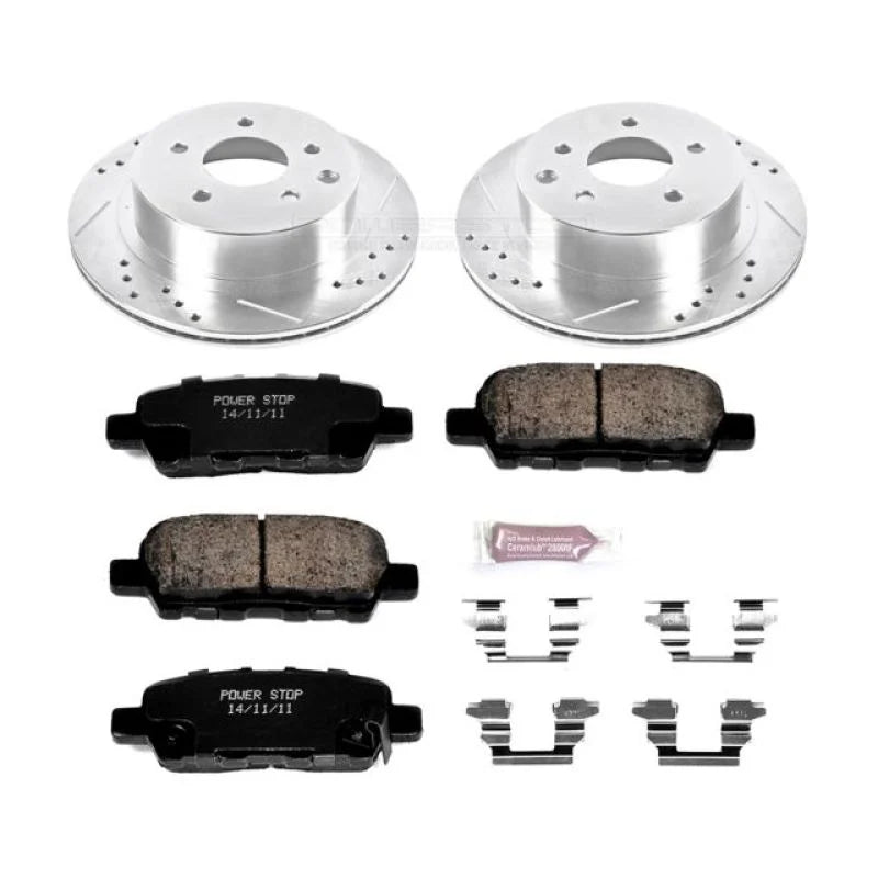 PowerStop Z23 Evolution Sport Brake Kit fits 2011-2025 Nissan Leaf / Nissan Leaf / 2014-2020 Nissan Rogue / 2017-2022 Niss...