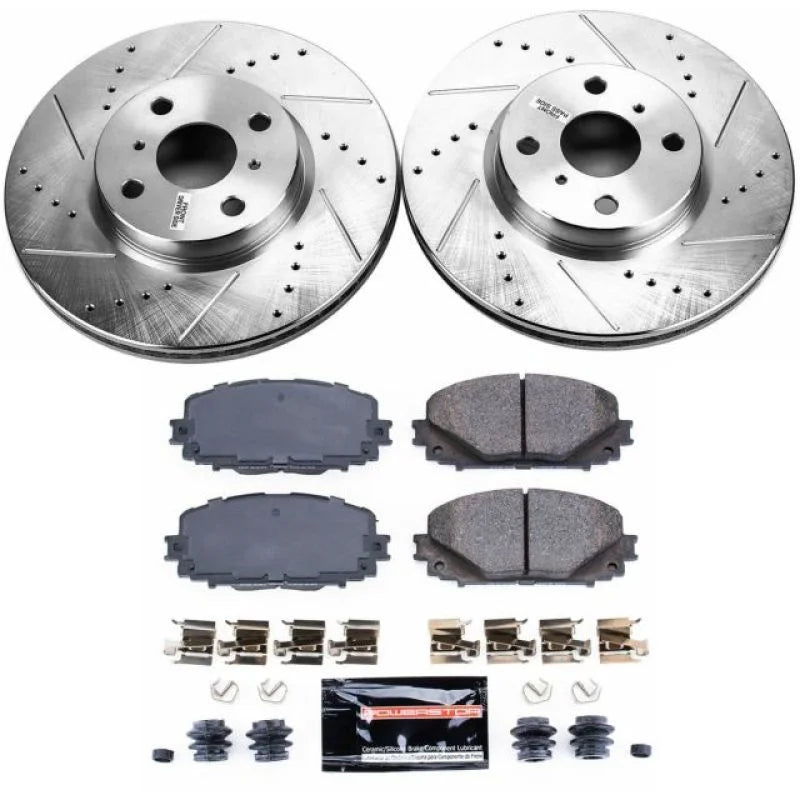 PowerStop Z23 Evolution Sport Brake Kit fits 2012-2018 Toyota Yaris SE - Main Product View