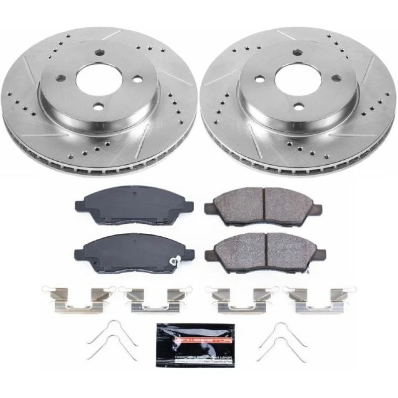 PowerStop Z23 Evolution Sport Brake Kit fits 2012-2019 Nissan Versa / 2012-2019 Nissan Versa Note - Main Product View