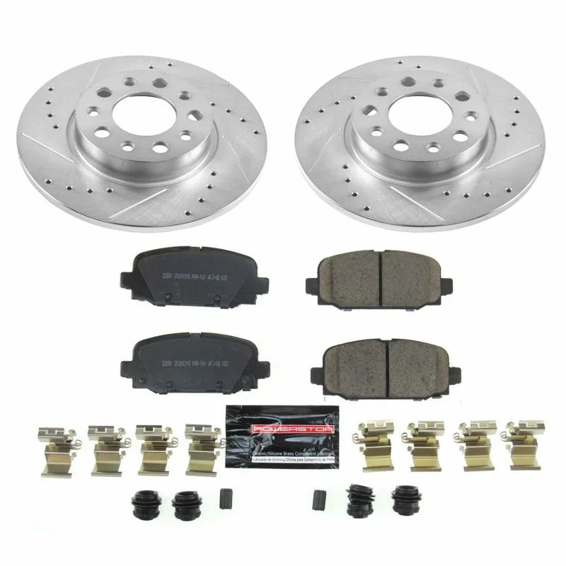 PowerStop Z23 Evolution Sport Brake Kit fits 2017-2025 Jeep Compass