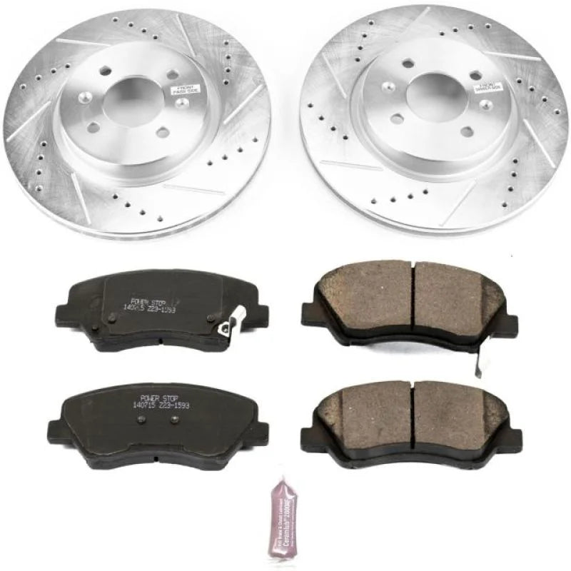 PowerStop Z23 Evolution Sport Brake Kit fits 2018-2019 Kia RIO S / 2012-2017 Kia RIO SX - Main Product View