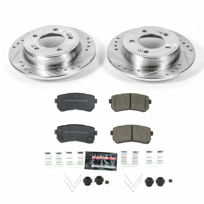 PowerStop Z23 Evolution Sport Brake Kit fits Hyundai Kona / 2018-2023 Hyundai Kona SE / 2020-2021 Hyundai Kona SEL Plus / ...