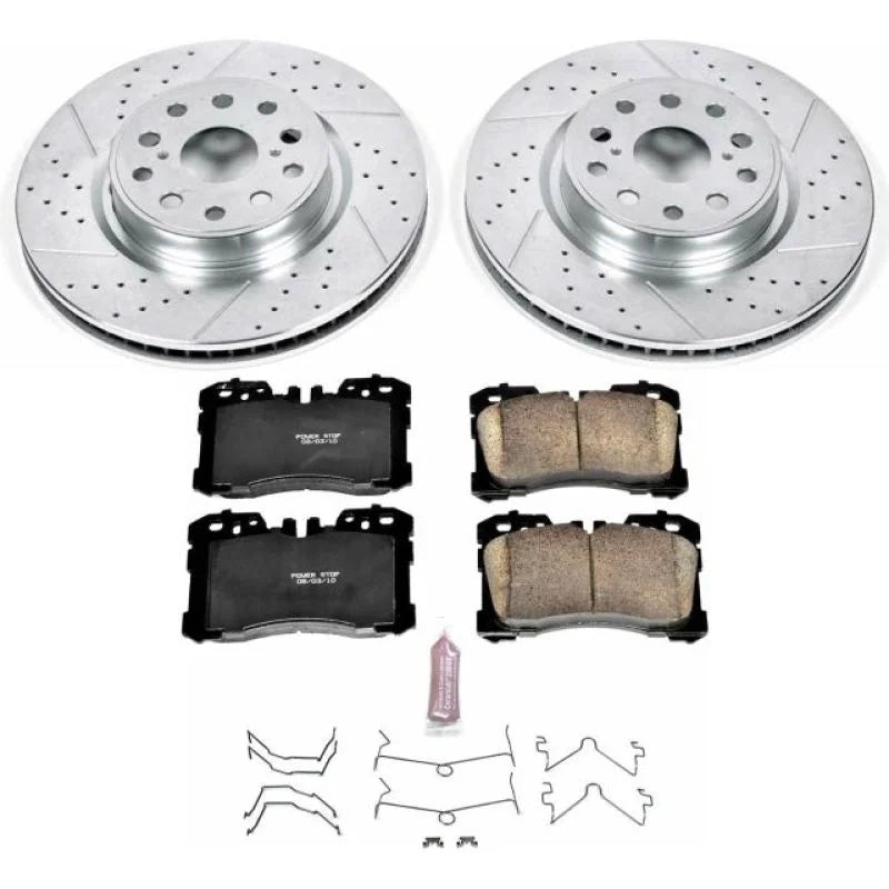 PowerStop Z23 Evolution Sport Front Brake Kit fits 2007-2009 Lexus LS460 - Main Product View