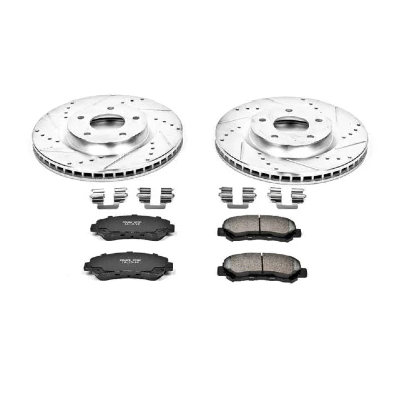 PowerStop Z23 Evolution Sport Front Brake Kit fits 2008-2015 Nissan Rogue / Rogue Select - Main Product View