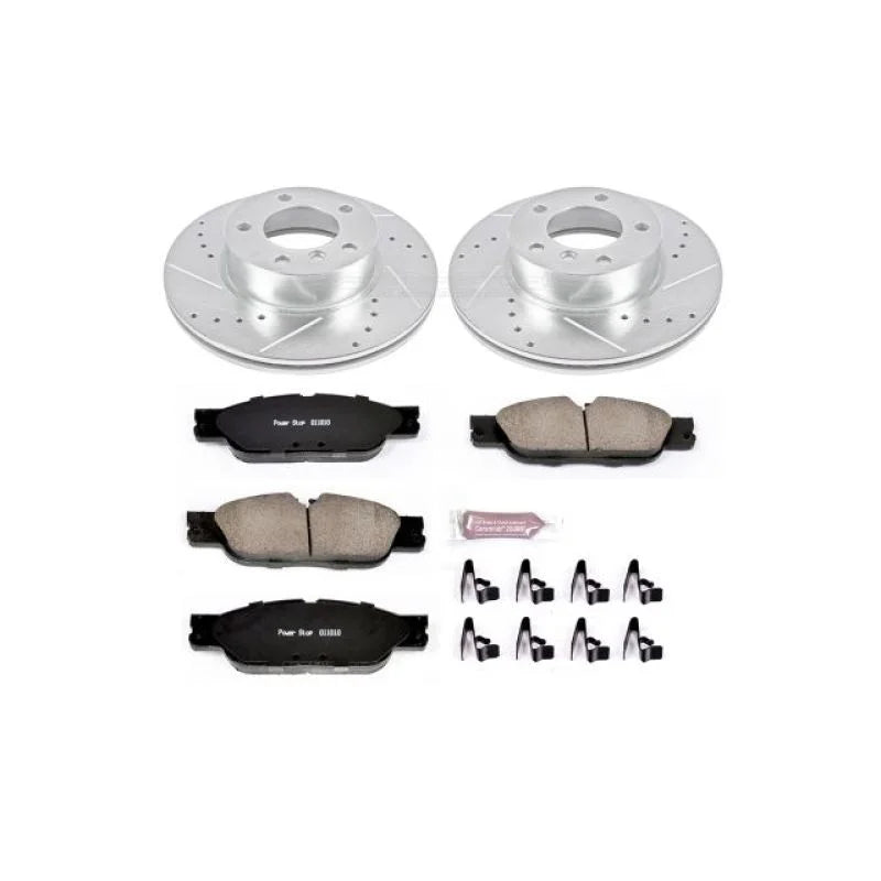 PowerStop Z23 Evolution Sport Front Brake Kit fits 2010-2013 BMW 128I - Main Product View