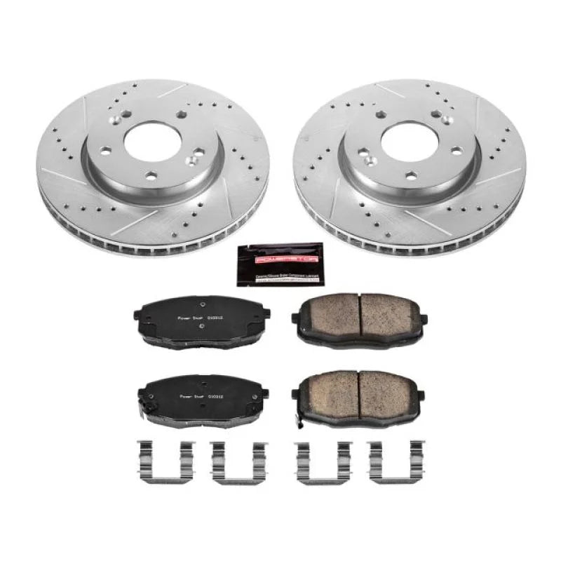 PowerStop Z23 Evolution Sport Front Brake Kit fits 2010-2013 Kia Forte EX / 2010-2013 Kia Forte Koup EX - Main Product View