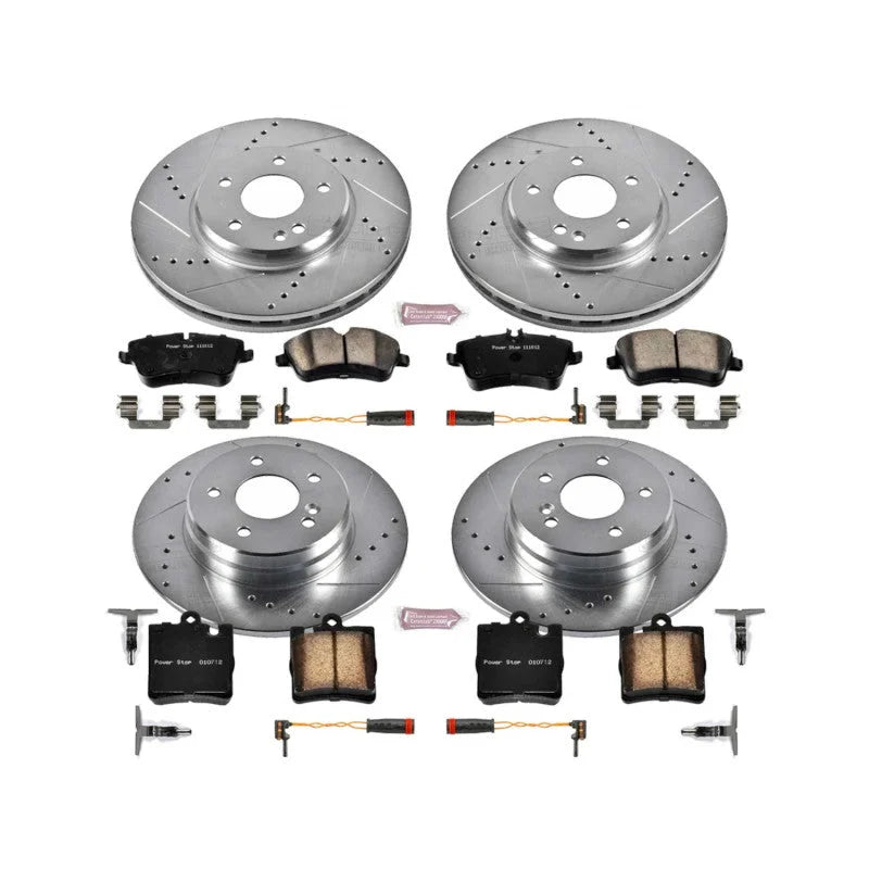 PowerStop Z23 Front & Rear Brake Kit fits 2003 Mercedes-Benz C230 / 2003-2005 Mercedes-Benz C240 / 2006-2007 Mercedes-Benz...
