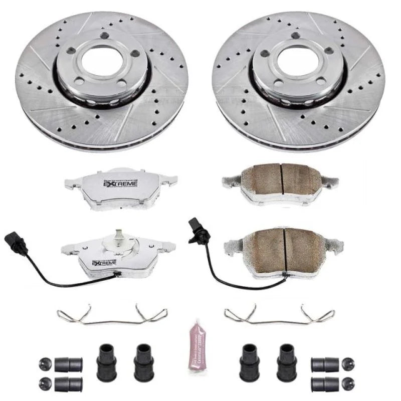 PowerStop Z26 Street Warrior Brake Kit Front fits 1999-2004 Audi A4 / 2003-2006 Audi A4 Cabriolet / 1999-2005 Audi A4 Quat...