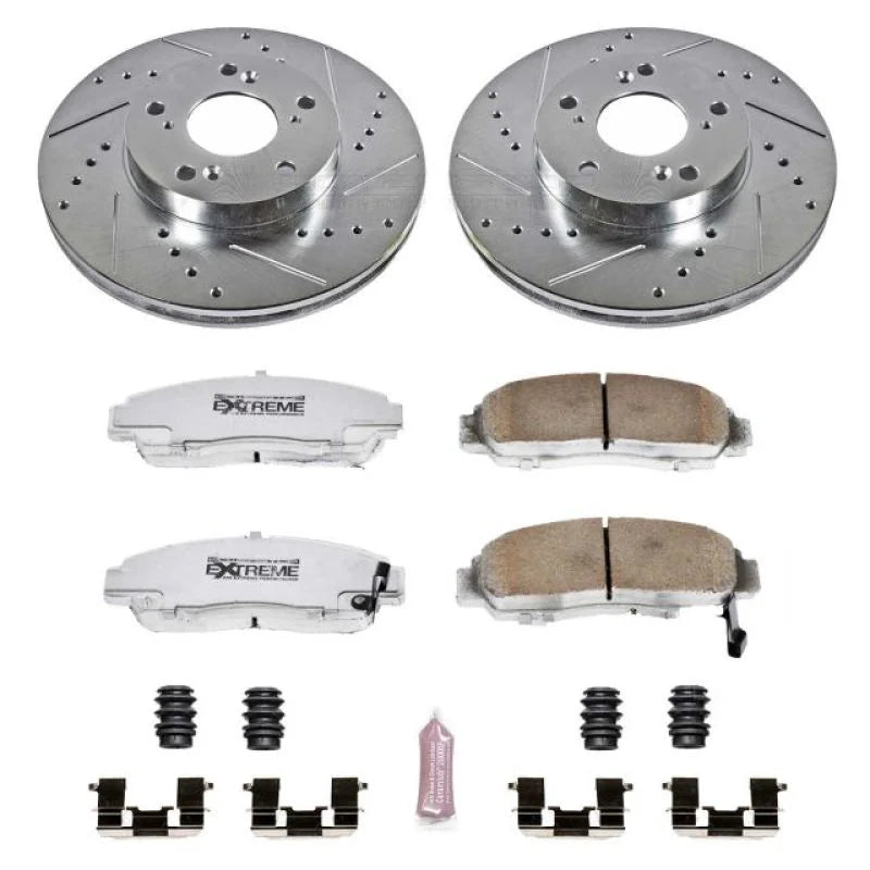 PowerStop Z26 Street Warrior Brake Kit Front fits 2003-2011 Honda Accord / 2003-2011 Honda Civic - Main Product View