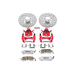 Load image into Gallery viewer, PowerStop Z26 Street Warrior Brake Kit w/Calipers fits 2002-2004 Infiniti I35 / 2002-2006 Nissan Altima / 2002-2006 Nissan...