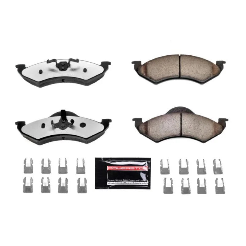PowerStop Z36 Truck & Tow Front Brake Pads w/Hardware fits 2000-2002 Dodge Dakota / DURANGO - Main Product View