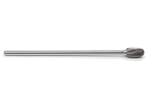 Powerhouse Products Carbide Burr - Dbl Cut Solid 1/2 Oval w/6in Shk