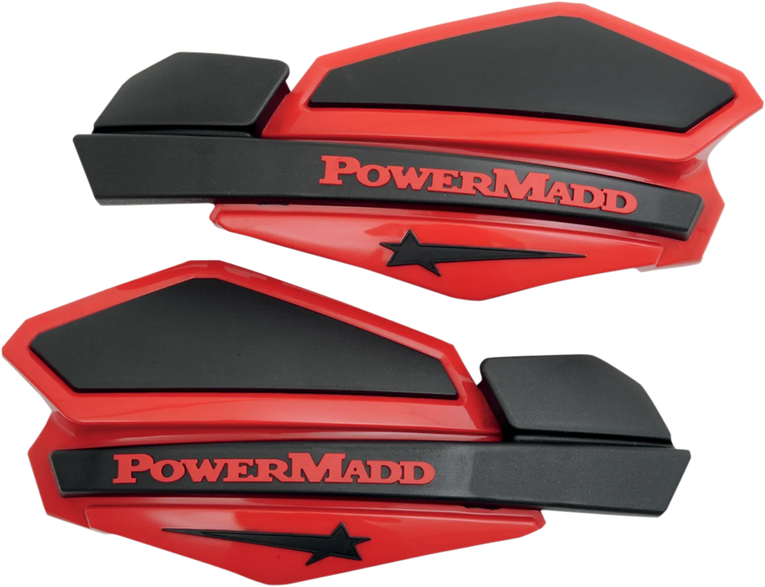 Powermadd Handguards - Red/Black - Side View