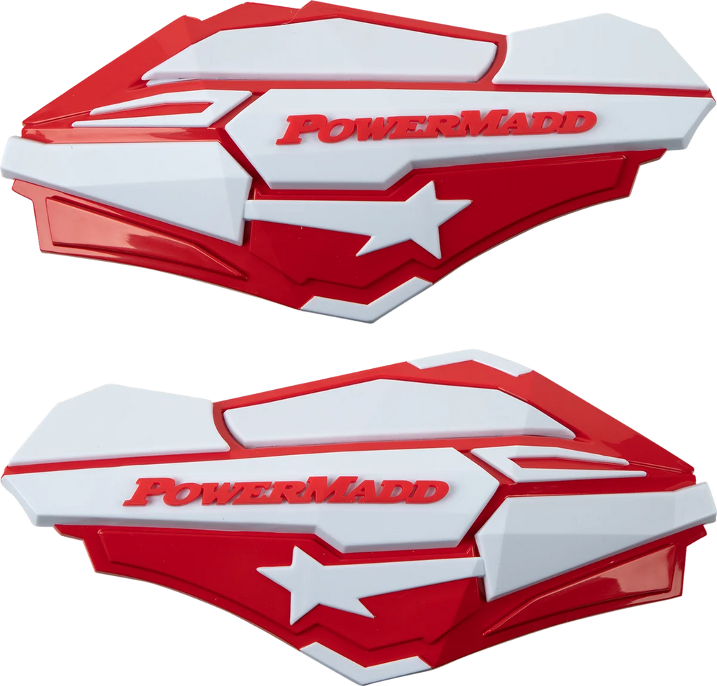 Powermadd Handguards - Red/White 34422 - Main Product View
