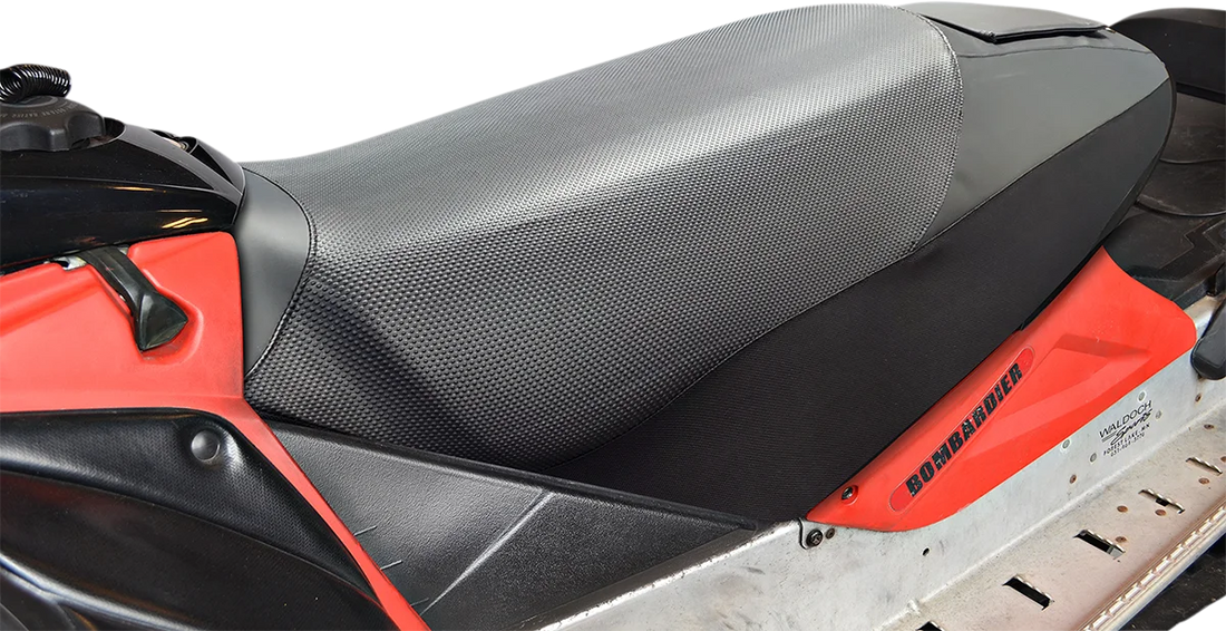 Powermadd Rev X High Rise Seat Cover - 3" - Black - Ski-Doo 52030 - Installation View