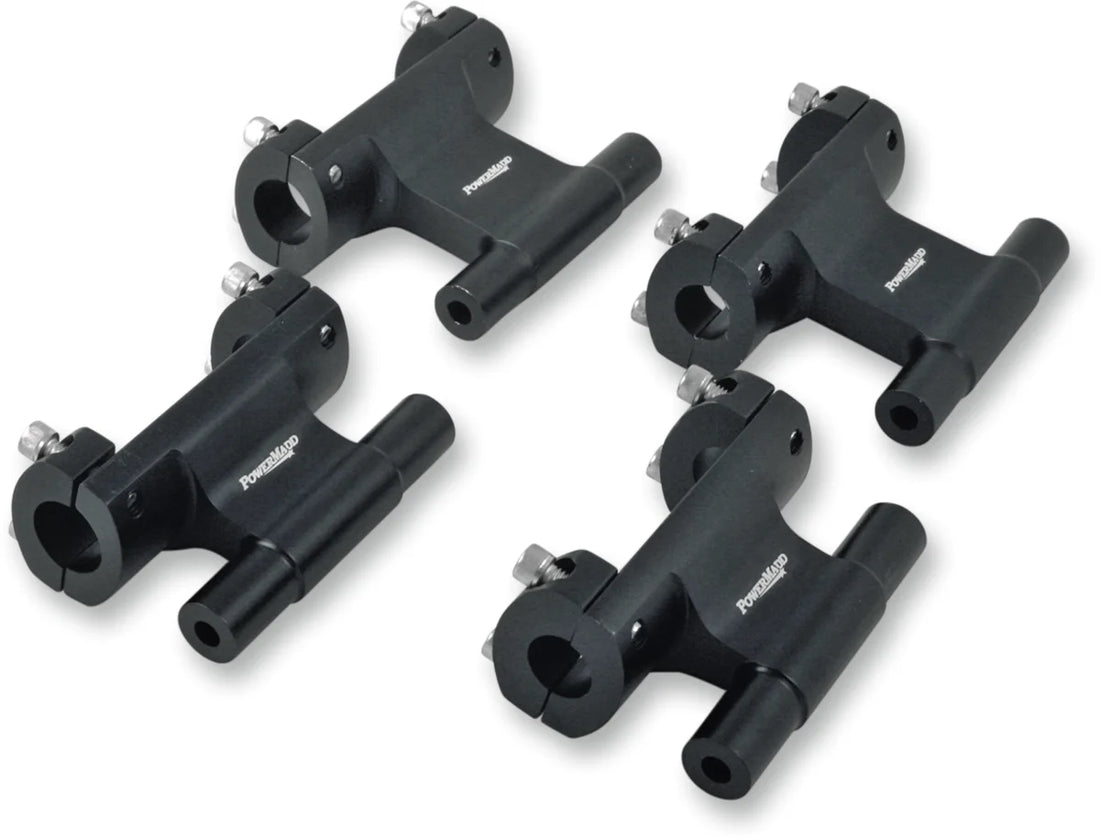 Powermadd Risers - 3" x 4-3/4" - Oversized Handlebars 45433 - Side View