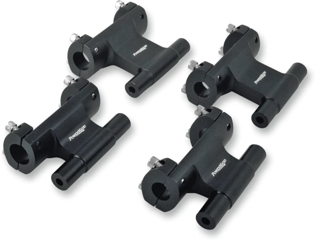 Powermadd Risers - 3" x 4-3/4" - Oversized Handlebars 45433 - Side View