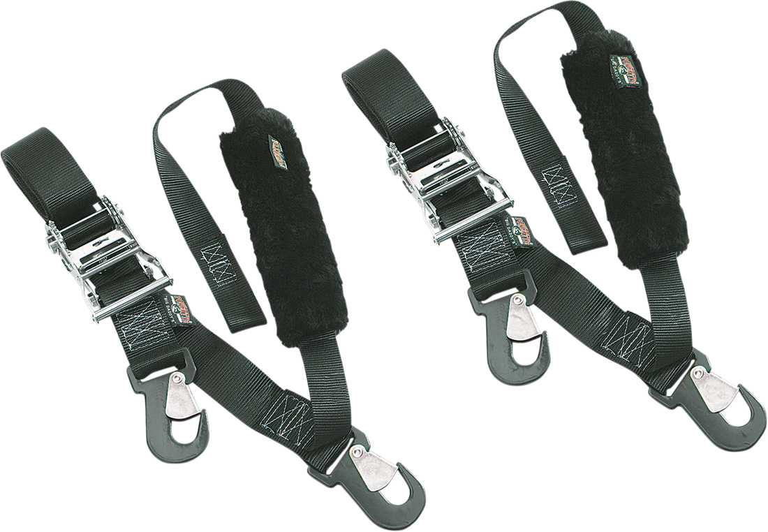 Powertye Big Daddy Tie-Down - 2" - Snap-hook/S-hook End Combination - Black 32572 - Side View