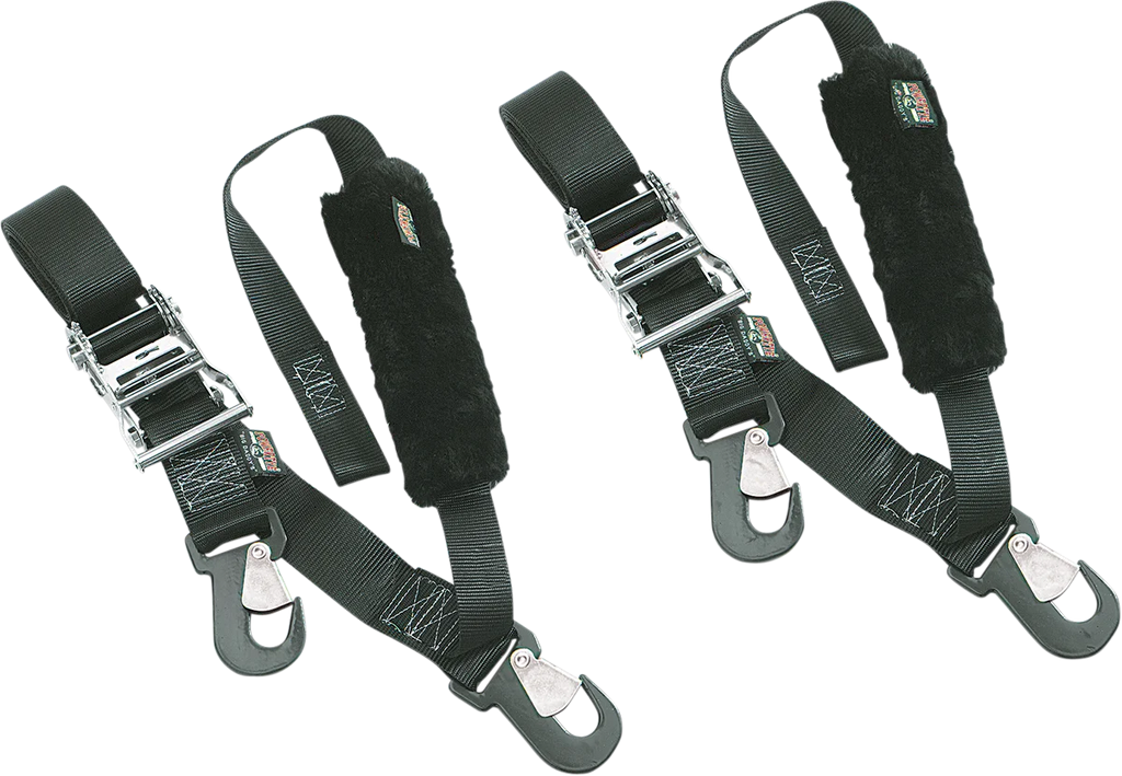 Powertye Big Daddy Tie-Down - 2" - Snap-hook/S-hook End Combination - Black 32572 - Side View