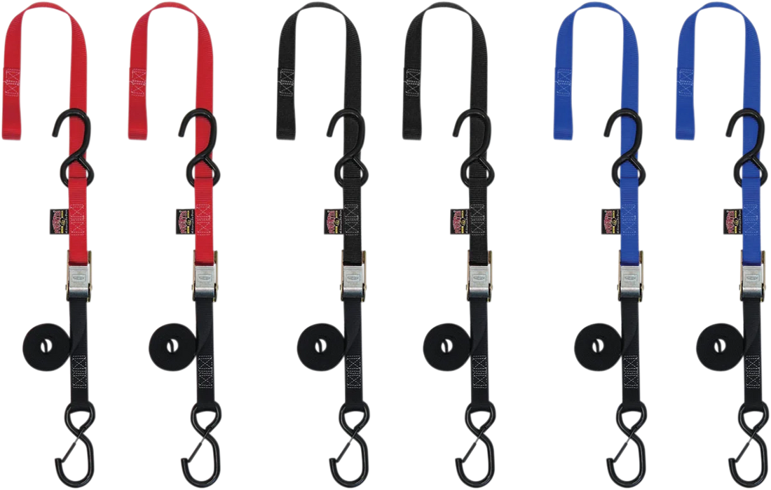 Powertye Cam Buckle - Sewn-In Soft-Tye - 1" x 5-1/2' - Red 23621-SR - Side View