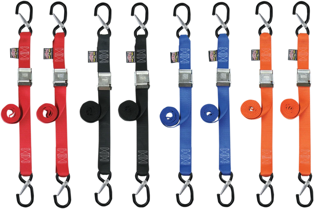 Powertye Cam Tie-Downs - 1-1/2" x 5-1/2' - Red 28623-S - Side View