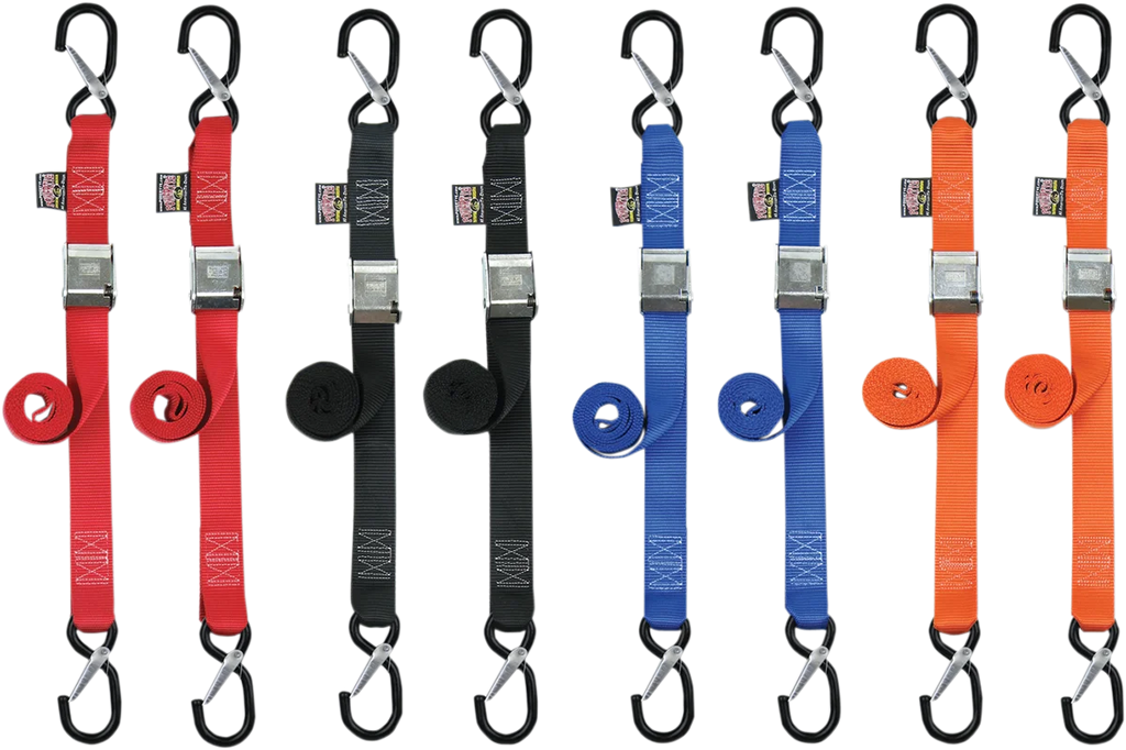 Powertye Cam Tie-Downs - 1-1/2" x 5-1/2' - Red 28623-S - Side View
