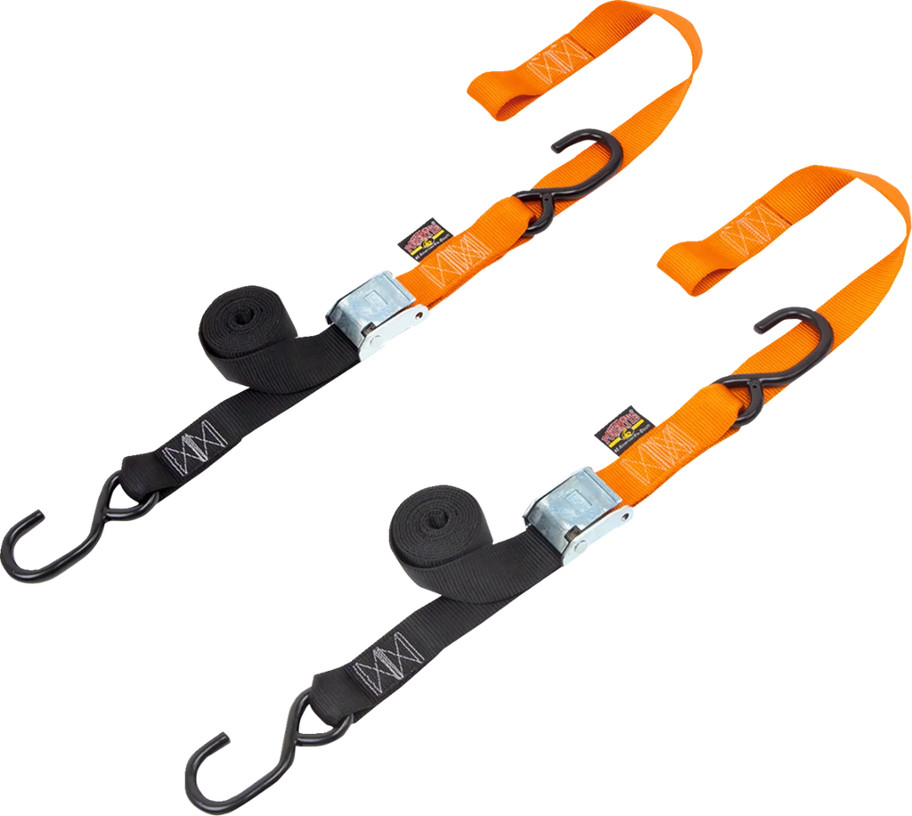 Powertye Cam Tie-Downs - 1-1/2" x 6-1/2' - Black/Red 29621-S - Side View