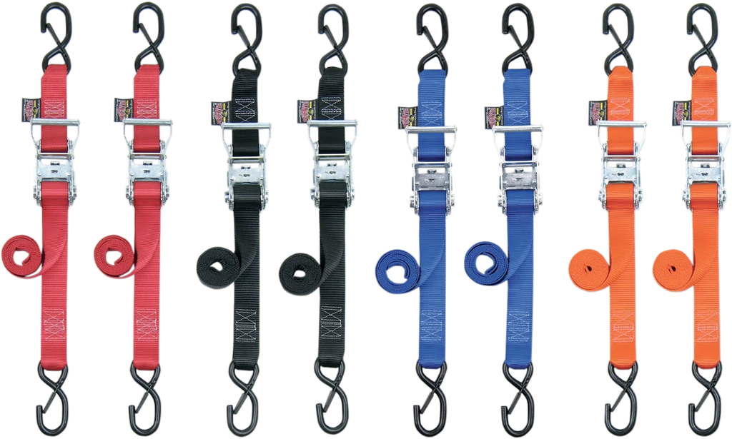 Powertye Ratchet Tie-Downs - 1-1/2" x 6-1/2' - Red 30571-S - Side View