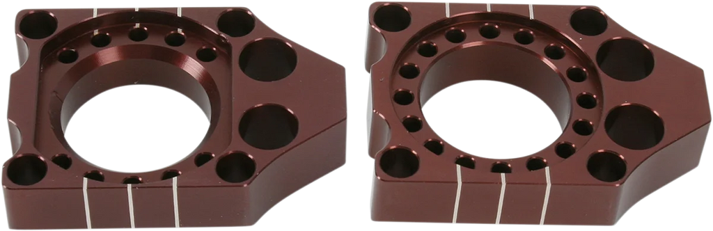 Pro Circuit Axle Blocks - Red - Honda HAB09 - Side View