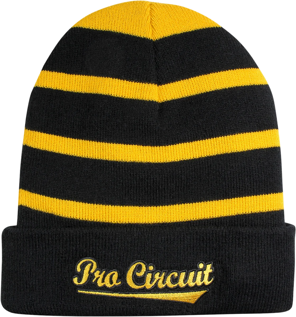 Pro Circuit Beanie - Charcoal/Black/Gray 68100 - Side View