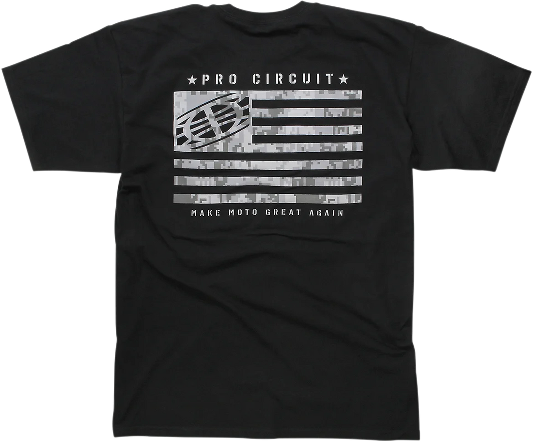 Pro Circuit Flag T-Shirt - Black - Medium - Side View