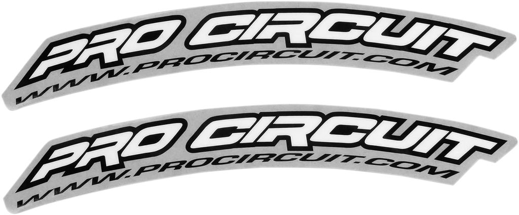 Pro Circuit Front Fender Decal - .Com - Black DC0005 - Side View
