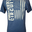 Load image into Gallery viewer, Pro Circuit Logo Flag T-shirt - Heather Navy - Small - Side View
