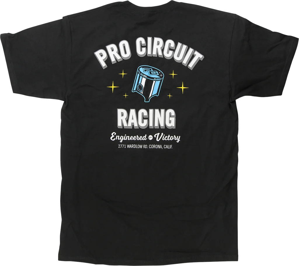 Pro Circuit Piston T-shirt - Black - XL - Side View