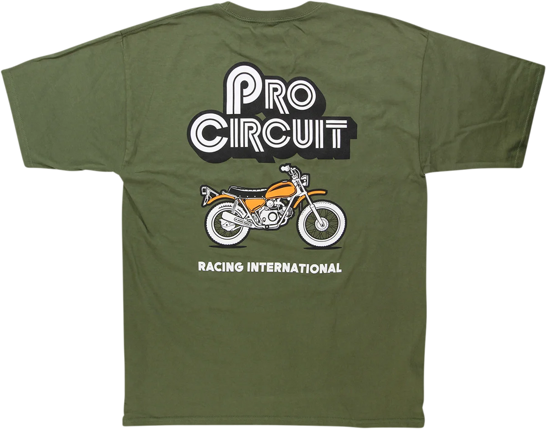 Pro Circuit Pit Bike T-shirt - Green - XL - Side View