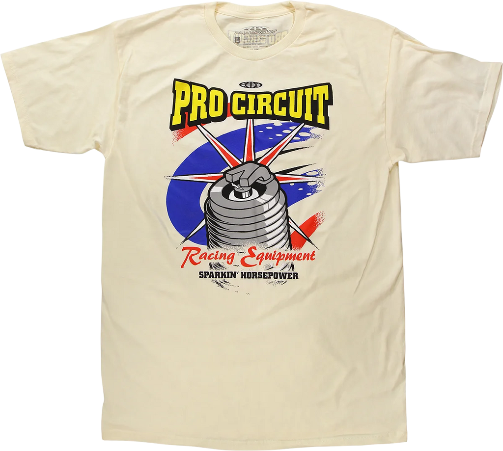 Pro Circuit Spark Plug T-Shirt - Cream - Medium 6431750-020 - Main Product View