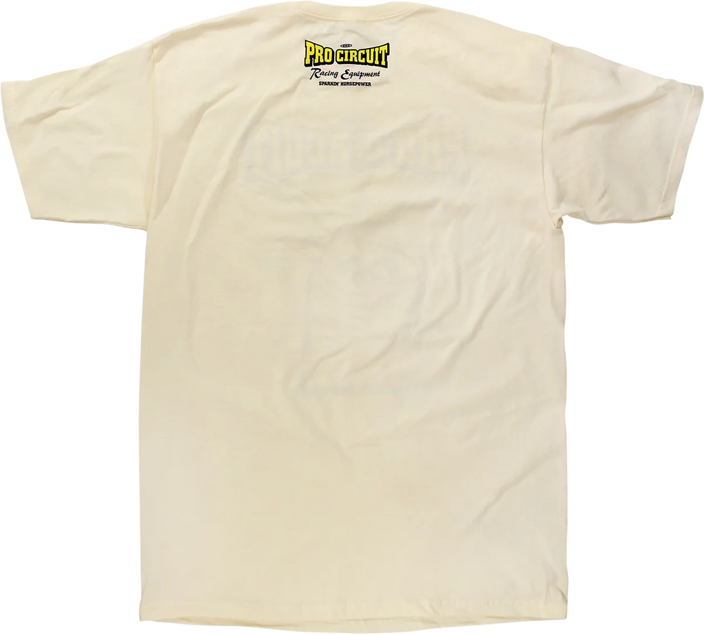 Pro Circuit Spark Plug T-Shirt - Cream - Small 6431750-010 - Side View